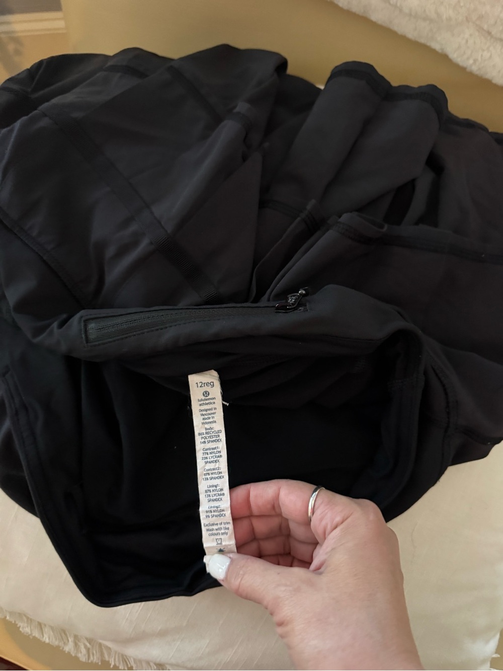 lululemon athletica Black Athletic Skort with Zipper Pocket - Picture 3 of 4